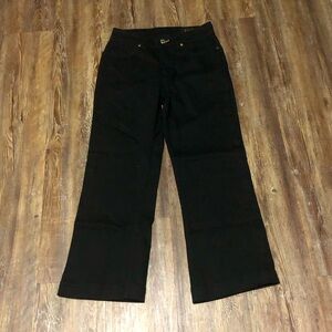 Lawman Bootcut Cropped Jeans Women's 28 Black Western High Rise Stretch Denim